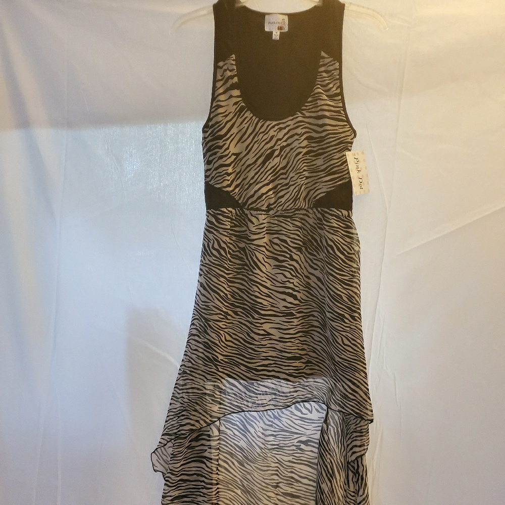 Zebra print High-low maxi